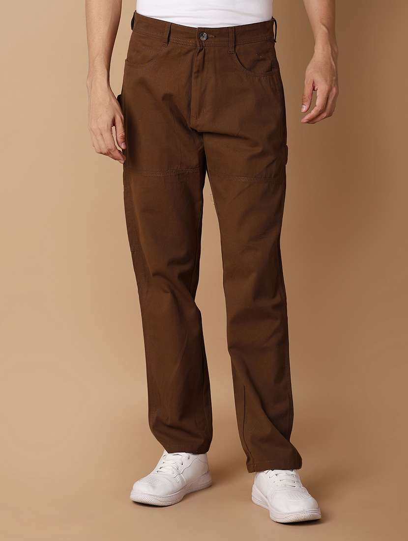 men mid rise solid cargo