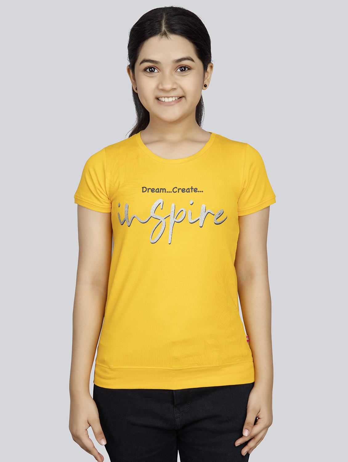 girls round neck short sleeves tees