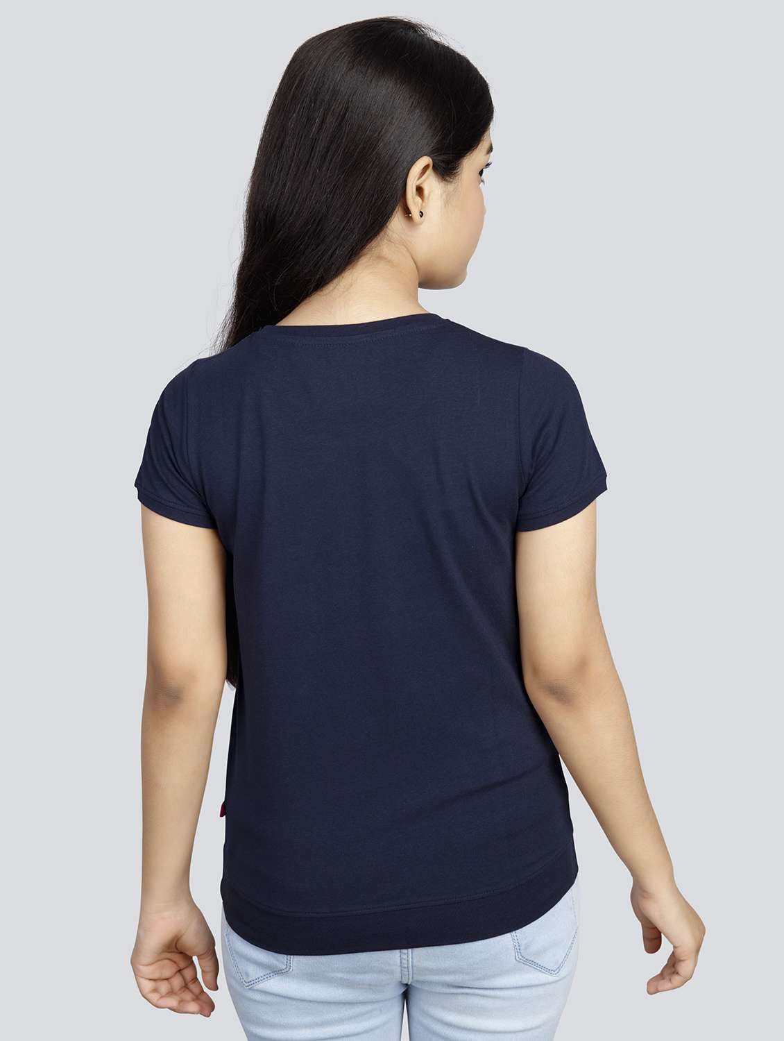 girls round neck short sleeves tees - 21332288 - Standard Image - 2
