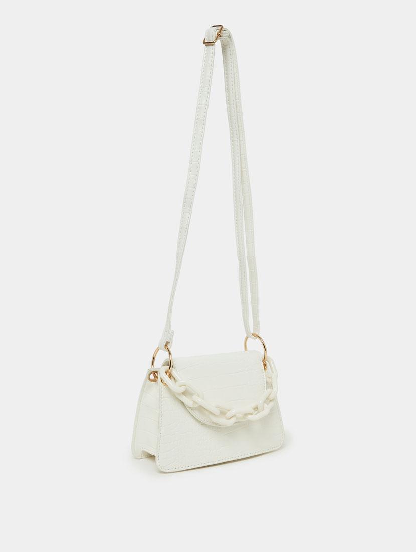 white leatherette (pu) sling bag - 21332525 - Zoom Image - 0