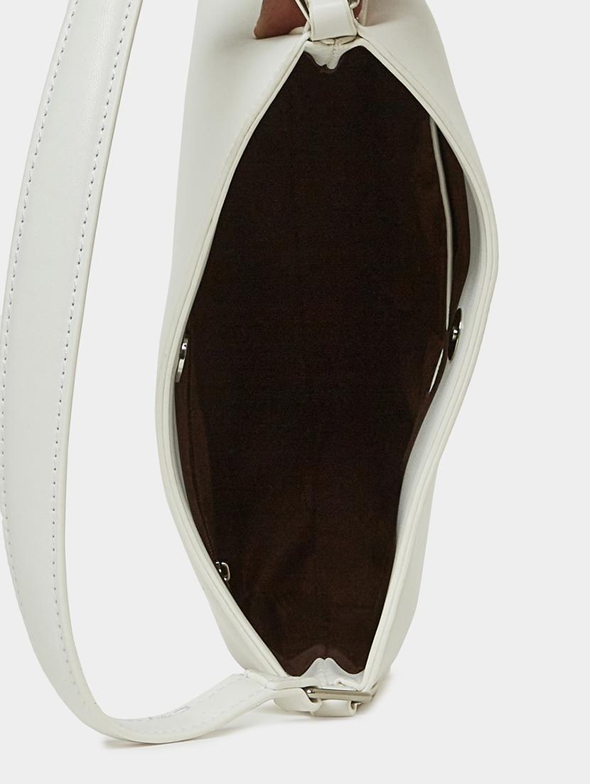 white leatherette (pu) solid handbag - 21332534 - Standard Image - 2