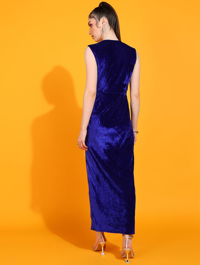women navy blue polyester sheath dress - 21333117 - Standard Image - 2