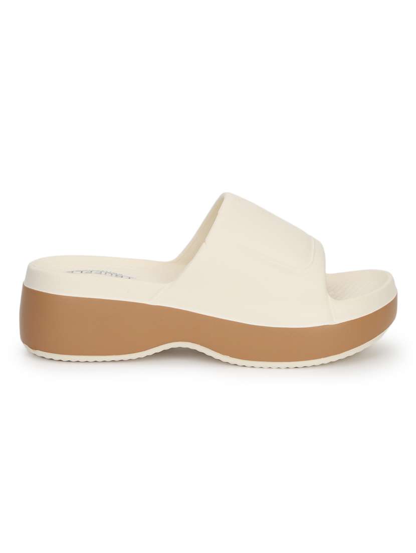 women solid slip on slides - 21333268 - Standard Image - 2
