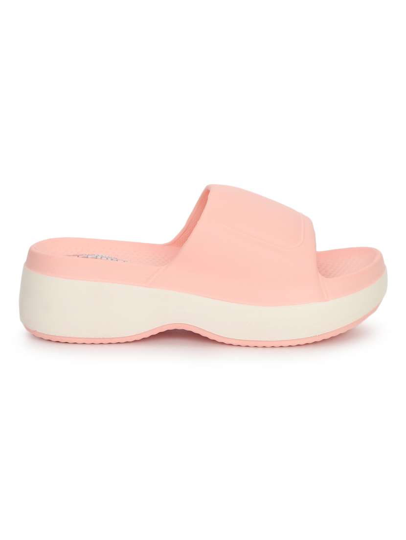women solid slip on slides - 21333269 -  Standard Image - 2