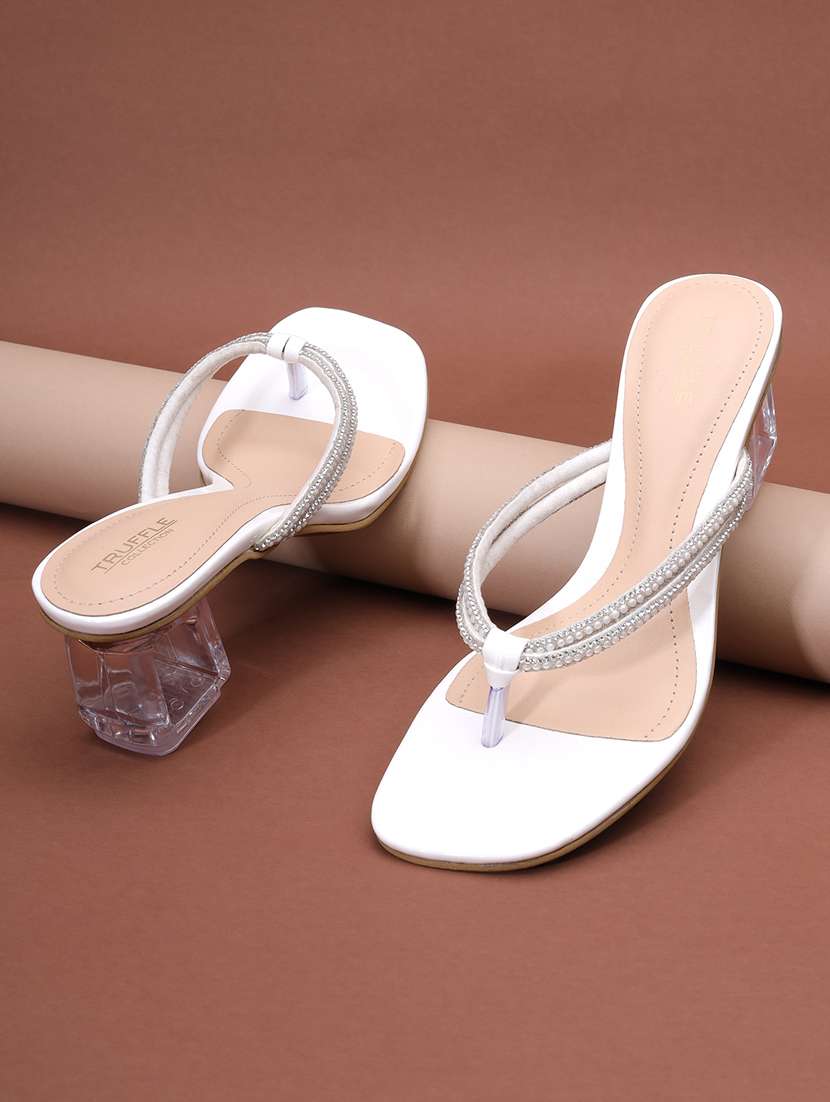 women embellished slip on sandal