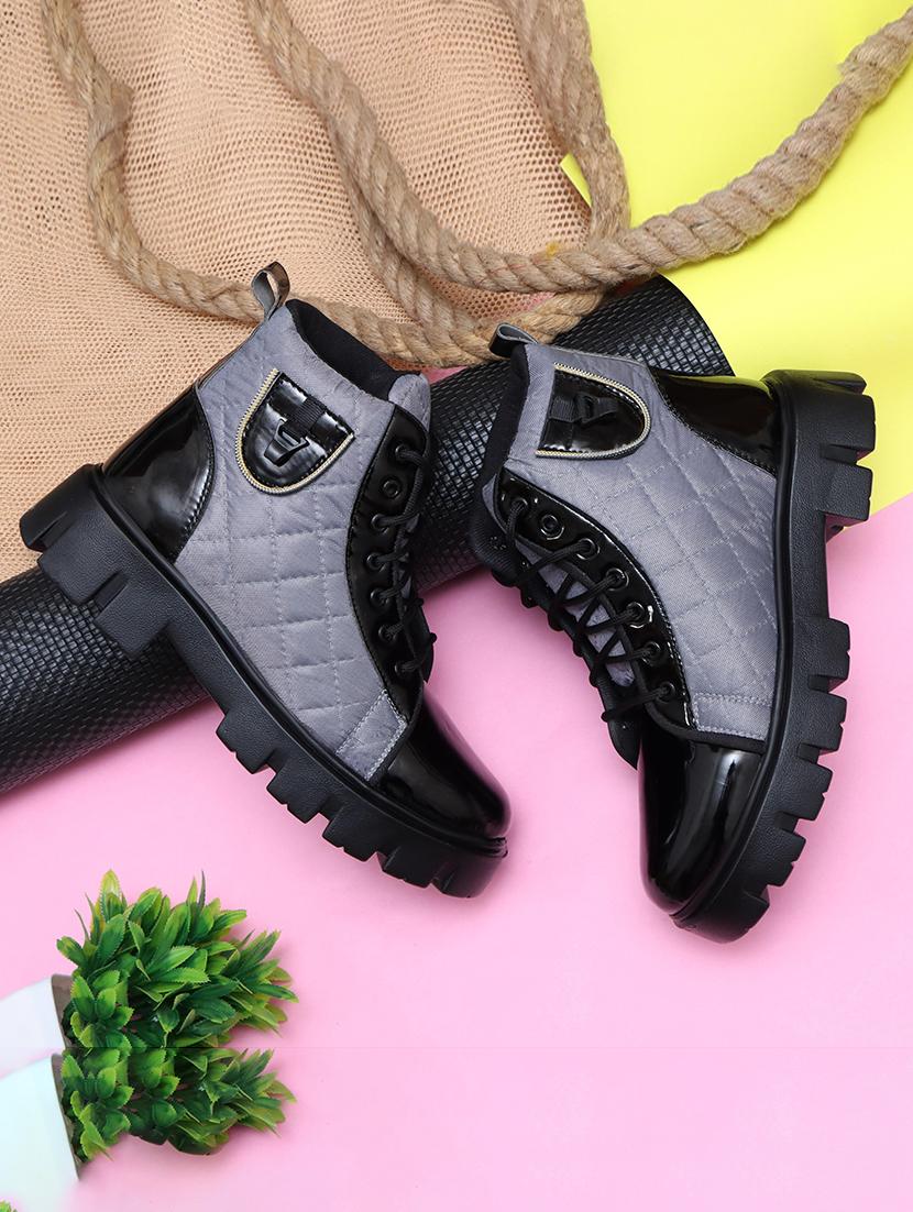 men grey lace up boots - 21333279 - Zoom Image - 0
