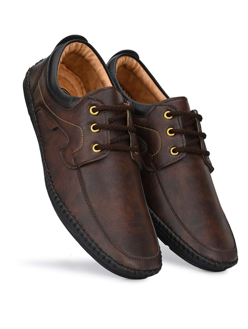 Brown Lace Up Casual Shoes