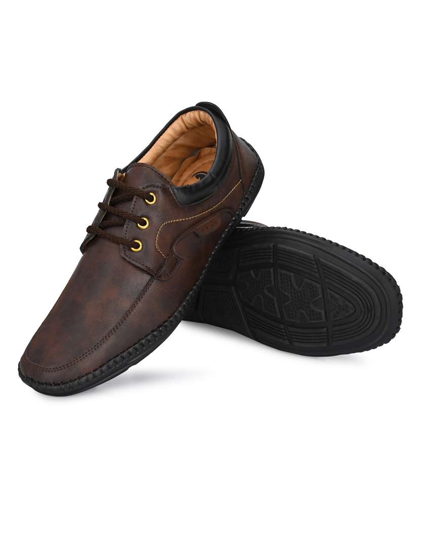 Brown Lace Up Casual Shoes