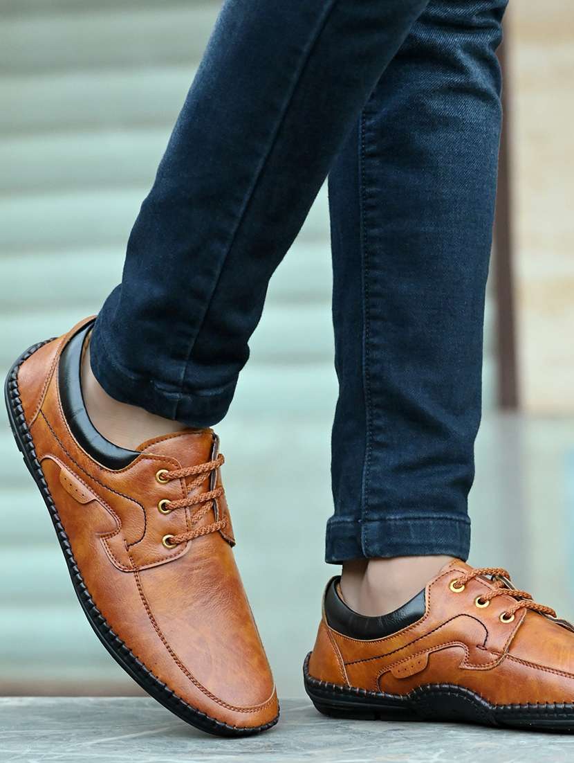 men solid lace-up casual shoes - 21333300 - Zoom Image - 0