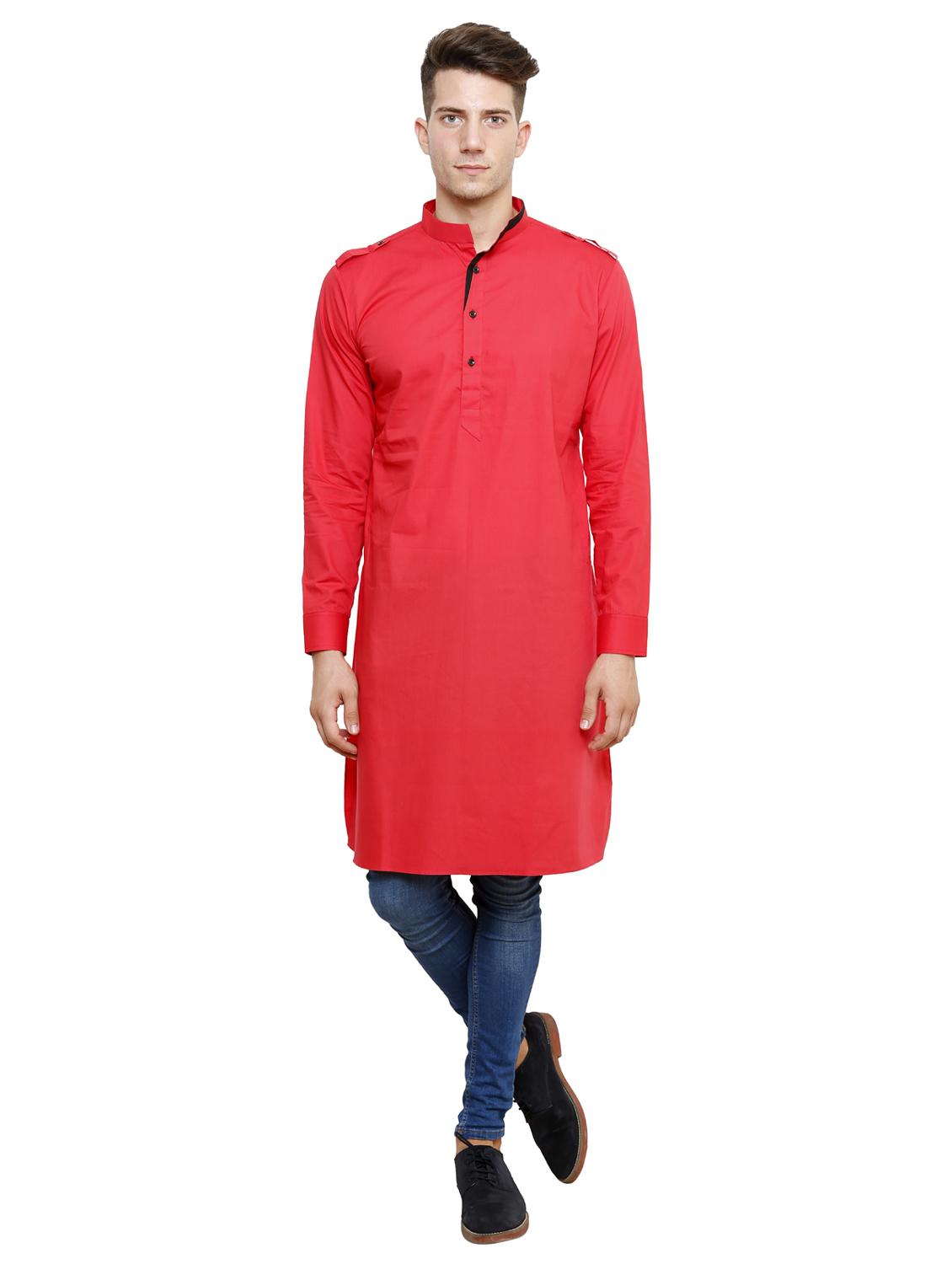 men mandarin neck solid kurta - 21333529 -  Zoom Image - 0