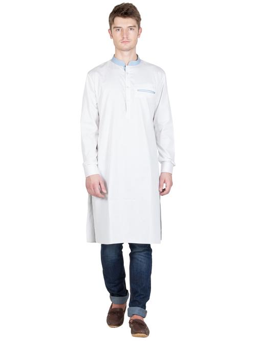 men mandarin neck solid kurta - 21333546 -  Standard Image - 0