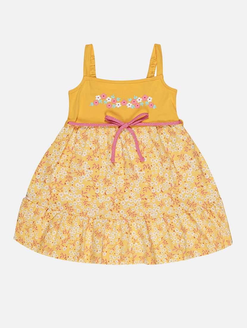 kids yellow cotton frock