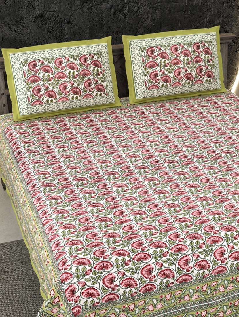 floral printed bed sheet