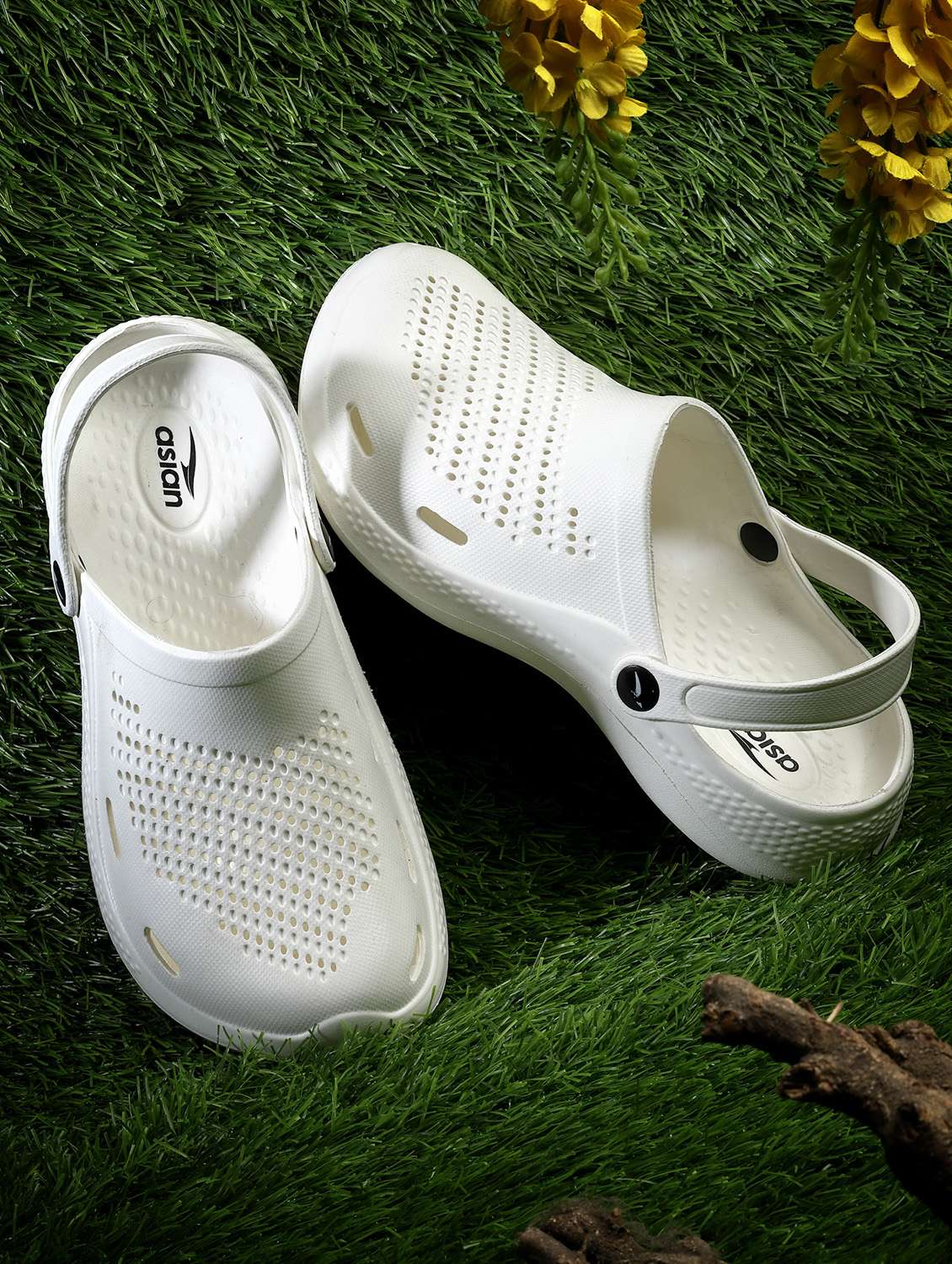 men solid round toe crocs