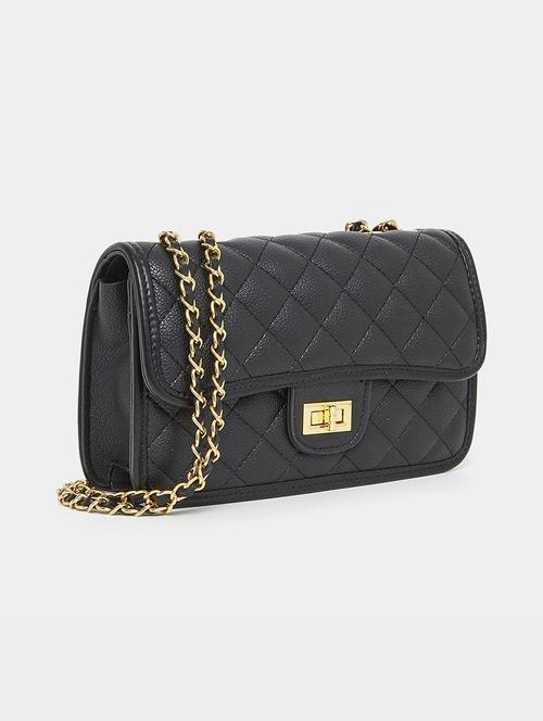 women black leatherette handbag - 21334341 - Standard Image - 0