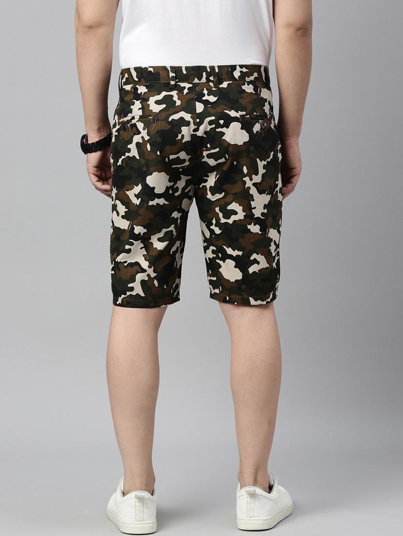 men printed mid rise regular fit shorts - 21334786 - Standard Image - 2