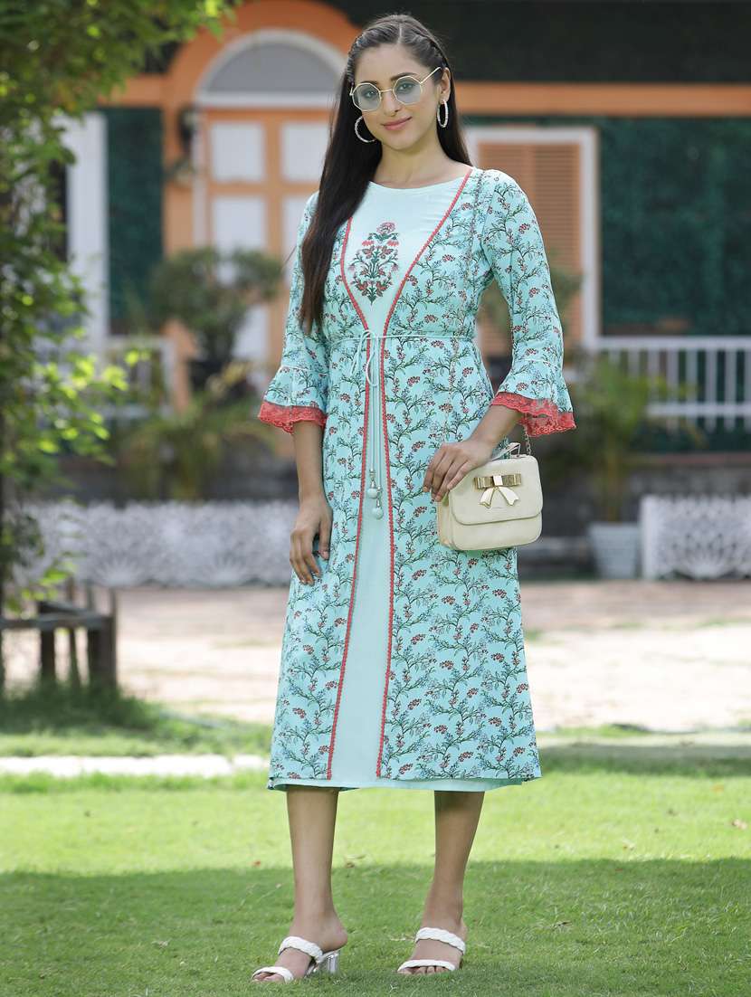 women round neck a-line dress - 21337747 -  Zoom Image - 0