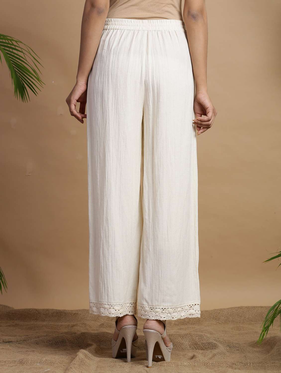 women white solids straight palazzo - 21337802 - Standard Image - 2