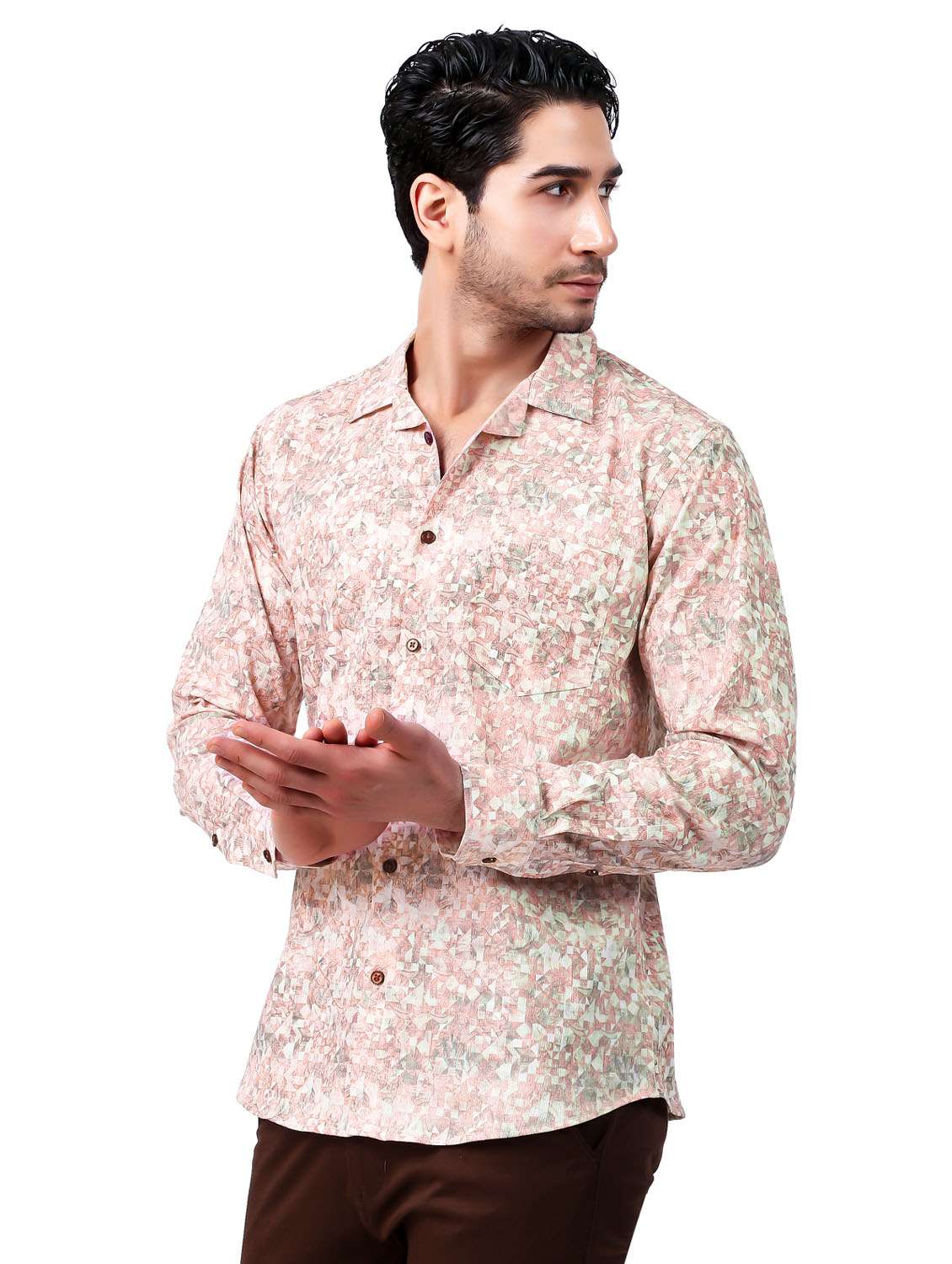 pink printed casual shirt - 21338064 -  Standard Image - 2