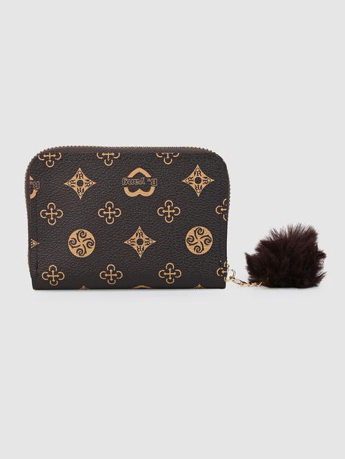 brown printed leatherette wallet - 21338092 -  Standard Image - 0