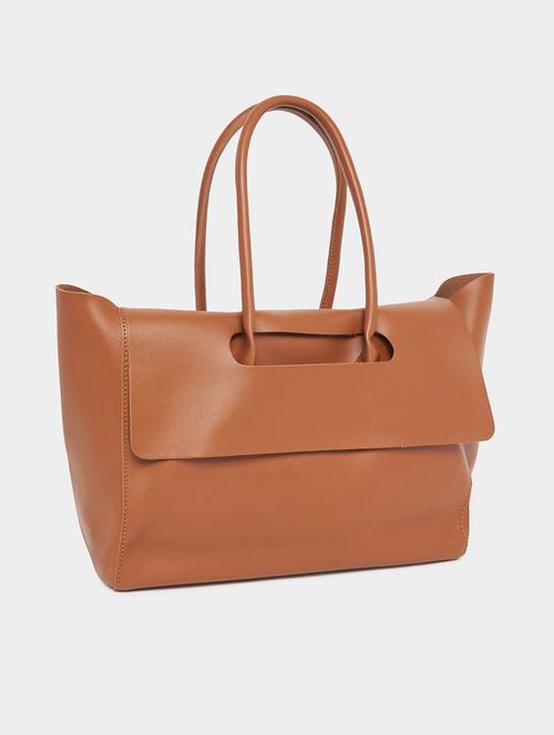 women brown polyester regular tote bag - 21338093 - Standard Image - 0