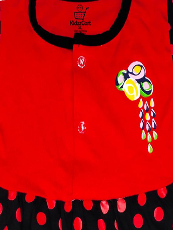 girls round neck printed frock - 21338278 - Standard Image - 2