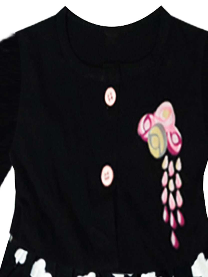girl printed round neck cotton blend frock - 21338285 -  Standard Image - 2