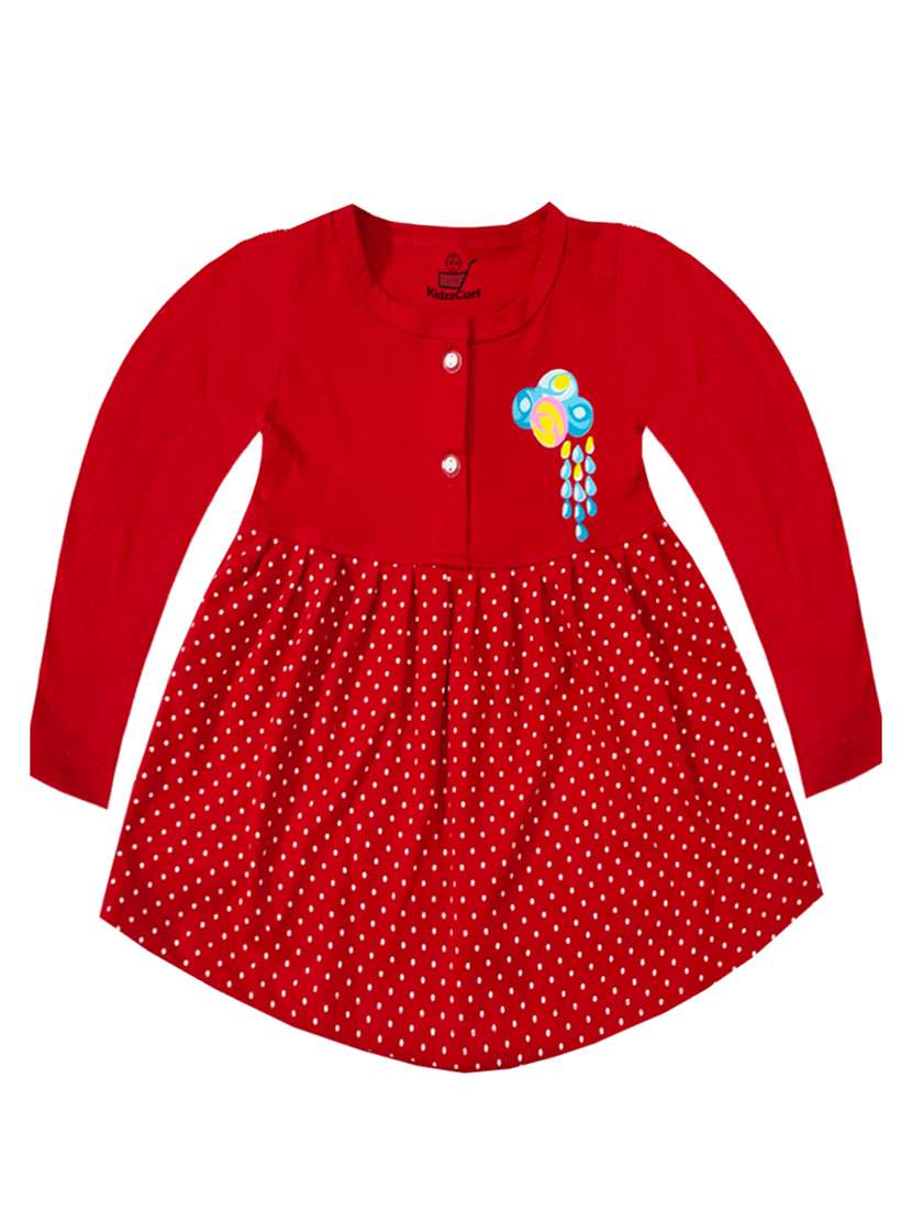 girls multicolored set of 2 printed frock - 21338305 -  Standard Image - 2