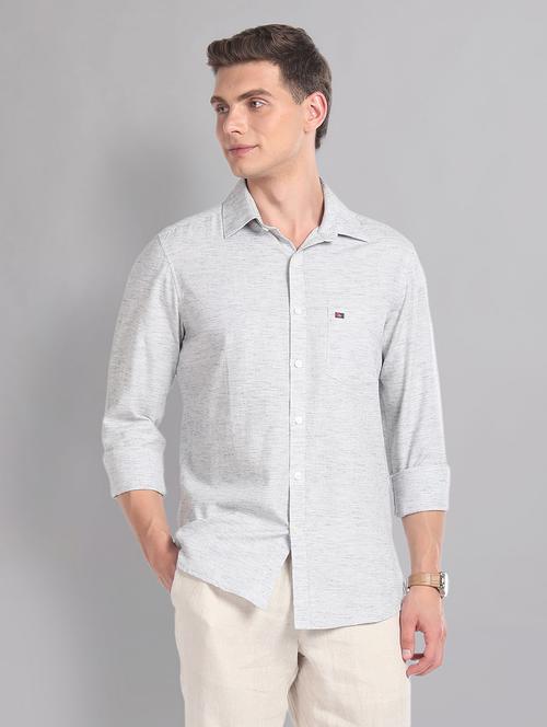 men long sleeve solid casual shirt - 21338396 -  Standard Image - 0