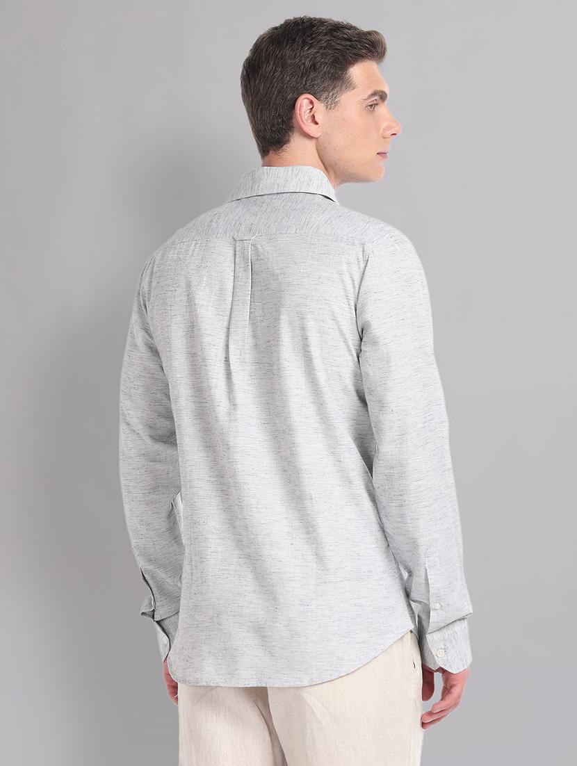 men long sleeve solid casual shirt - 21338396 - Standard Image - 2