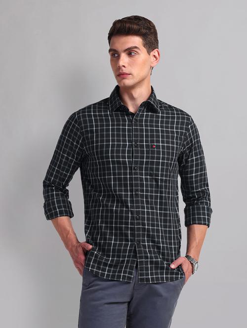 men long sleeve checks casual shirt - 21338402 - Standard Image - 0