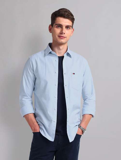 men long sleeve stripes casual shirt - 21338404 -  Standard Image - 0