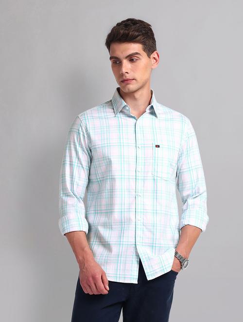 men long sleeve checks casual shirt - 21338412 -  Standard Image - 0