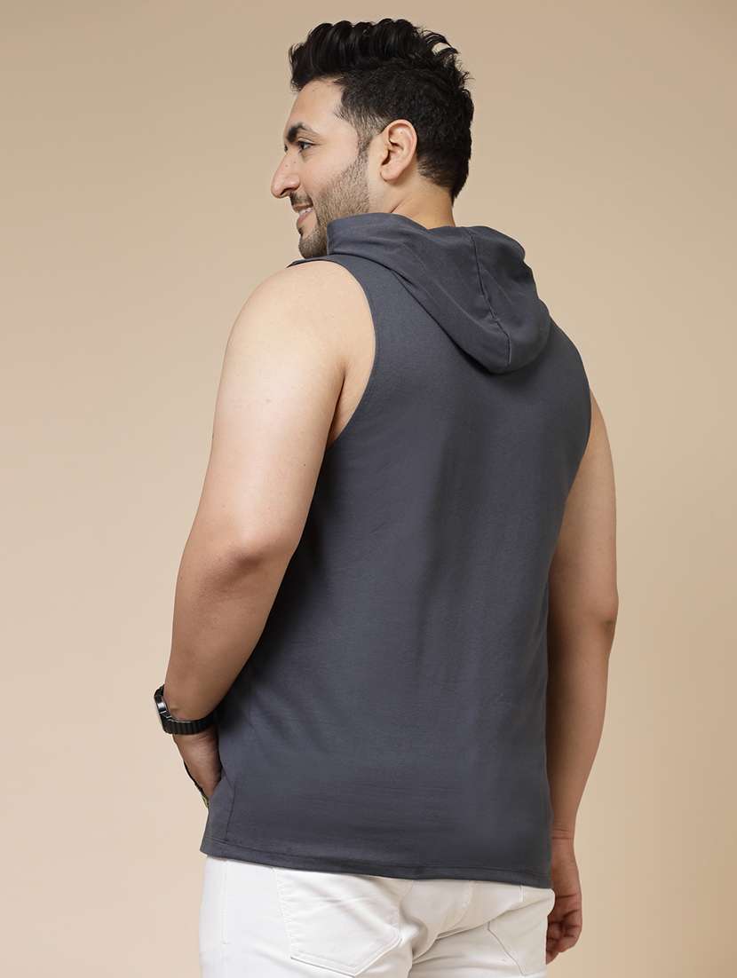 men grey jersey hooded t-shirt - 21339615 -  Standard Image - 2