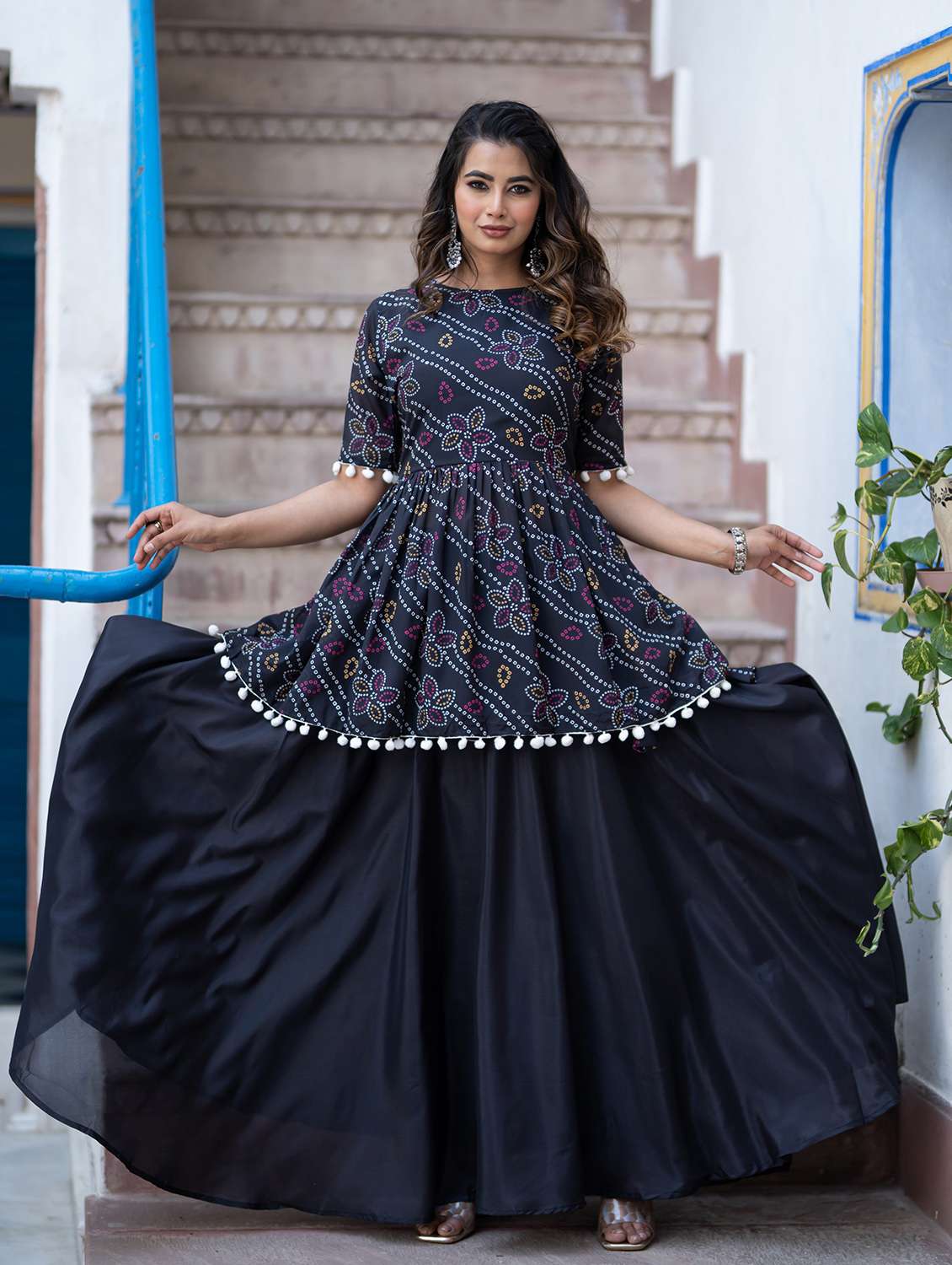 women semi-stitched lehenga choli 