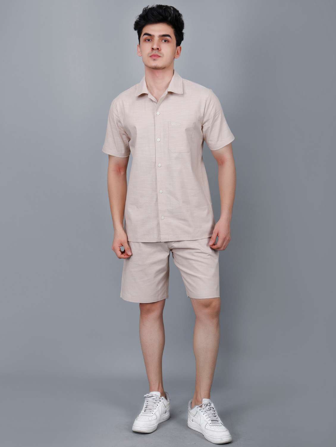 men solid set co-ord set