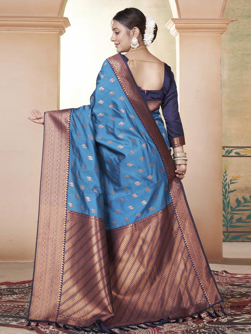 women self design kanjivaram saree with blouse - 21340458 - Standard Image - 2