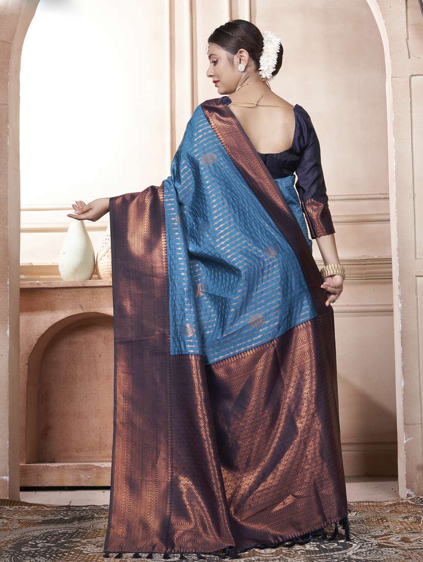 women self design kanjivaram saree with blouse - 21340479 - Standard Image - 2
