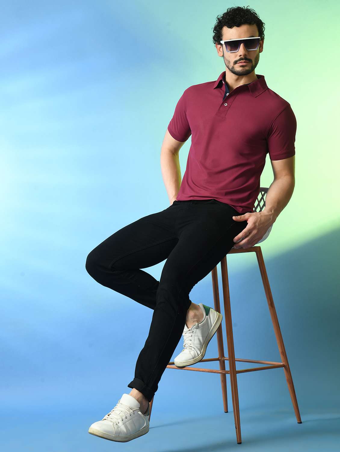 men solid polo t-shirt - 21340523 -  Standard Image - 2