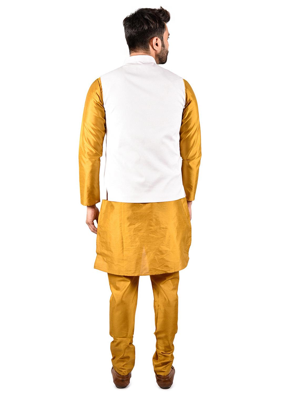 mens kurta pyjama ethnic wear set with nehru jacket - 21340696 - Standard Image - 2