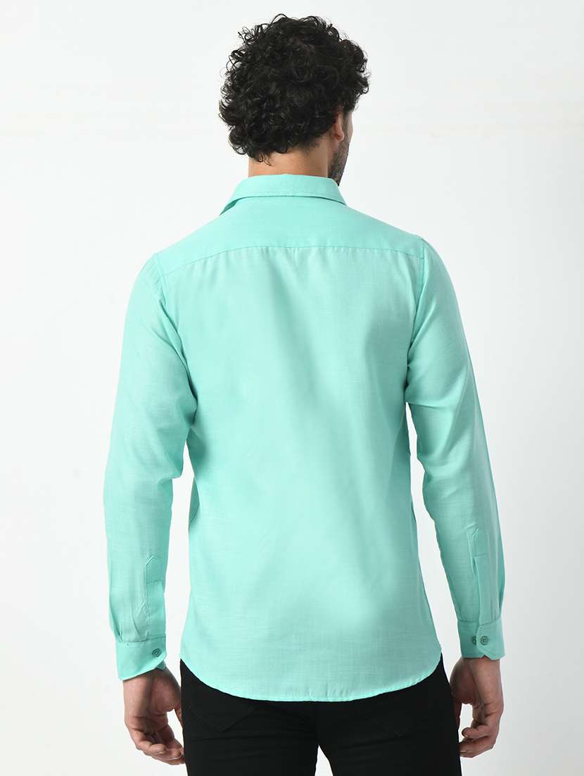 men solid cotton casual shirt - 21340810 - Standard Image - 2