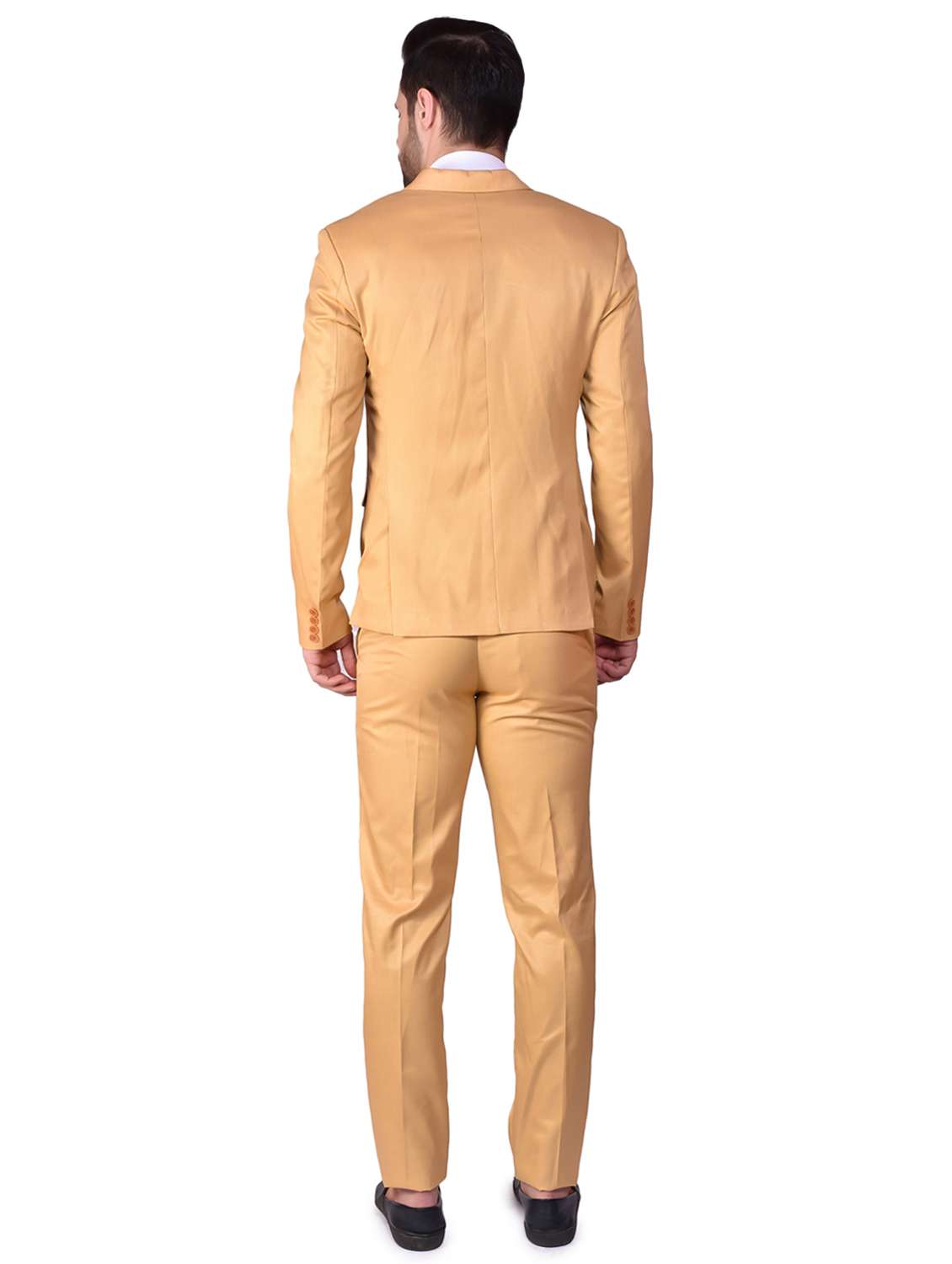 men orange cotton blend single breasted casual blazer - 21340821 -  Standard Image - 2