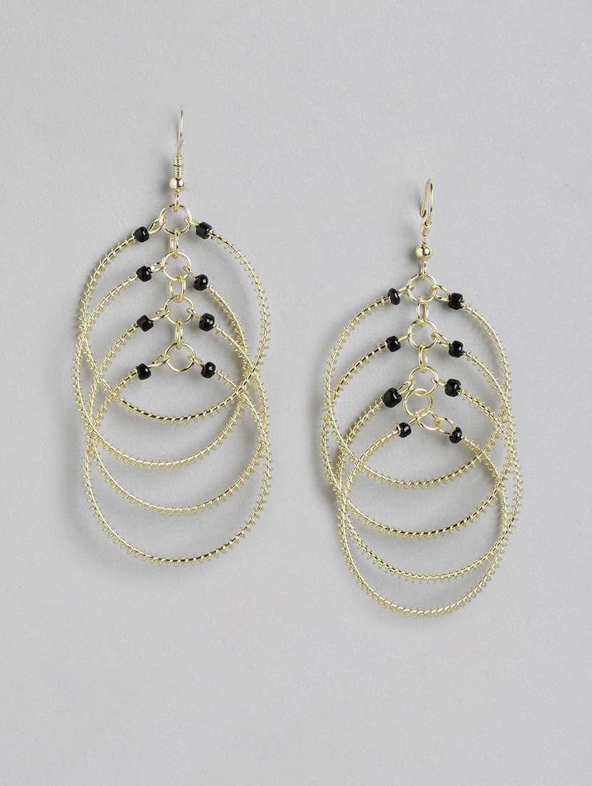 gold metal drop earrings