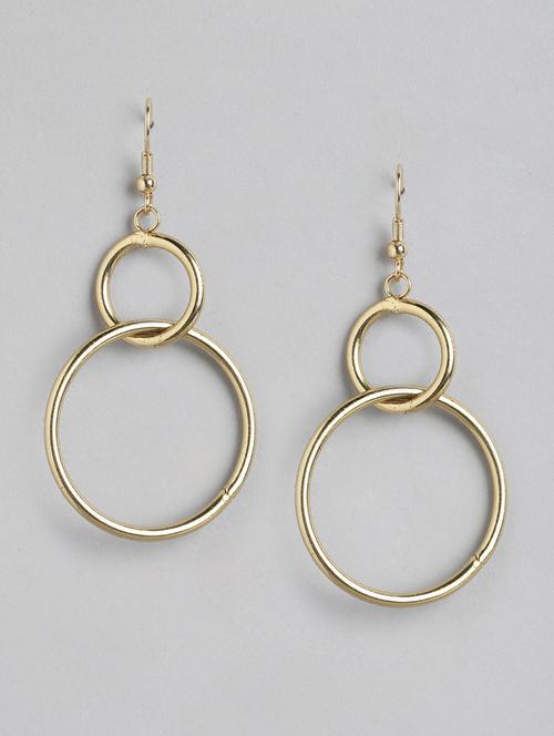 gold metal drop earrings - 21341460 -  Standard Image - 0