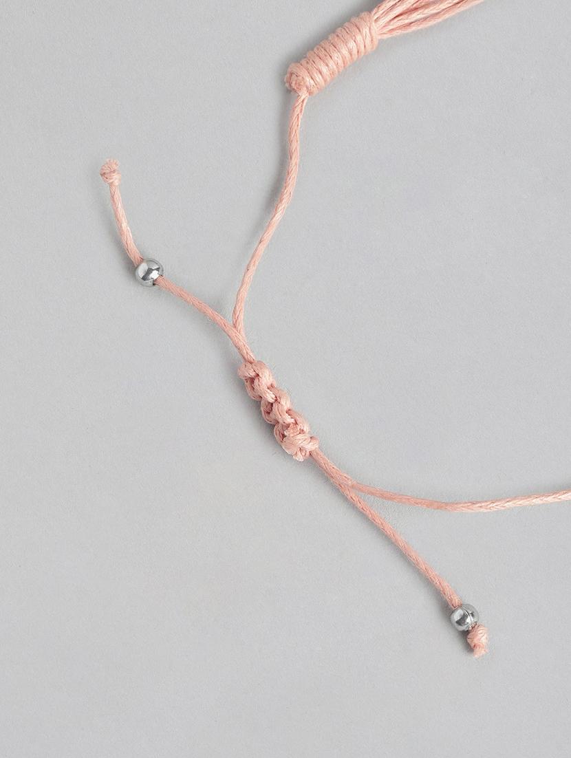 pink metal beaded bracelet - 21341468 - Standard Image - 2