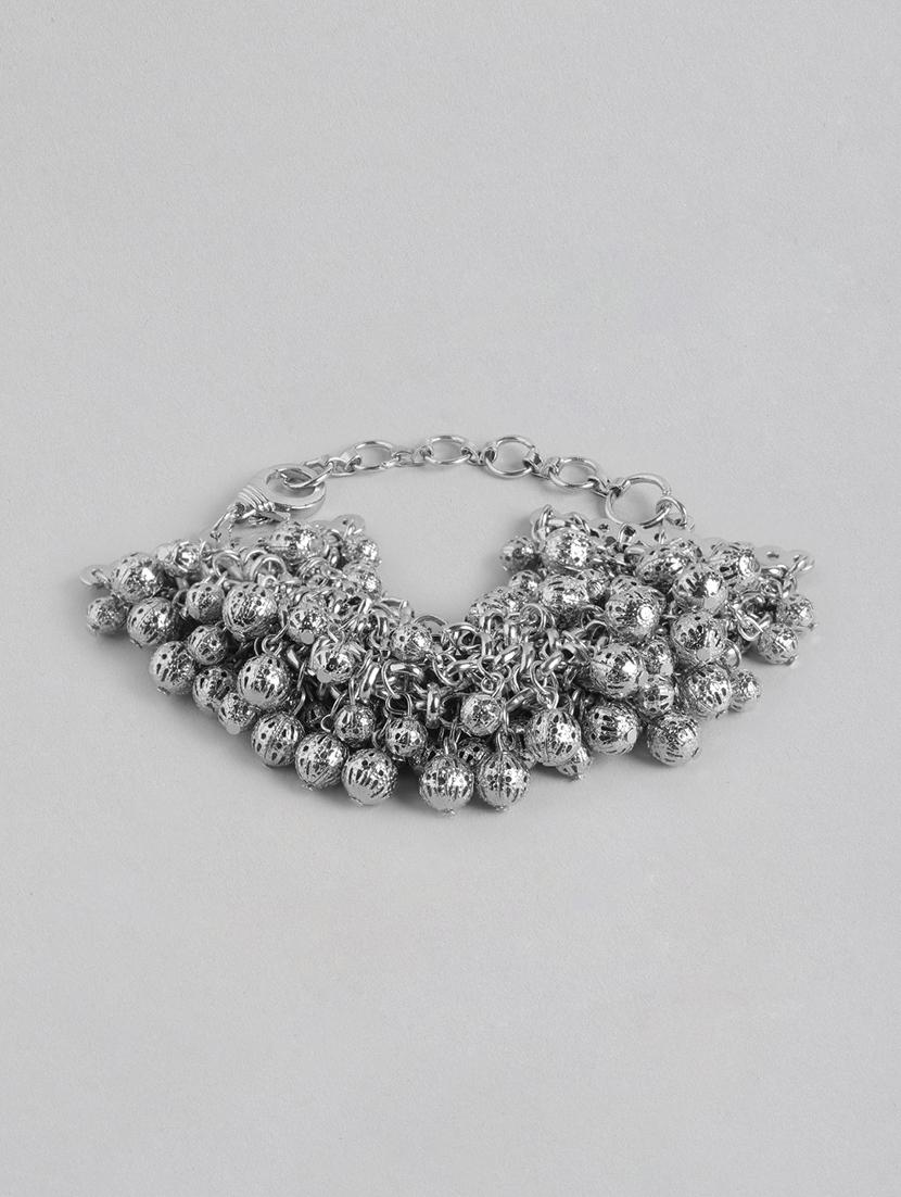 silver metal bangle bracelet - 21341469 - Zoom Image - 0