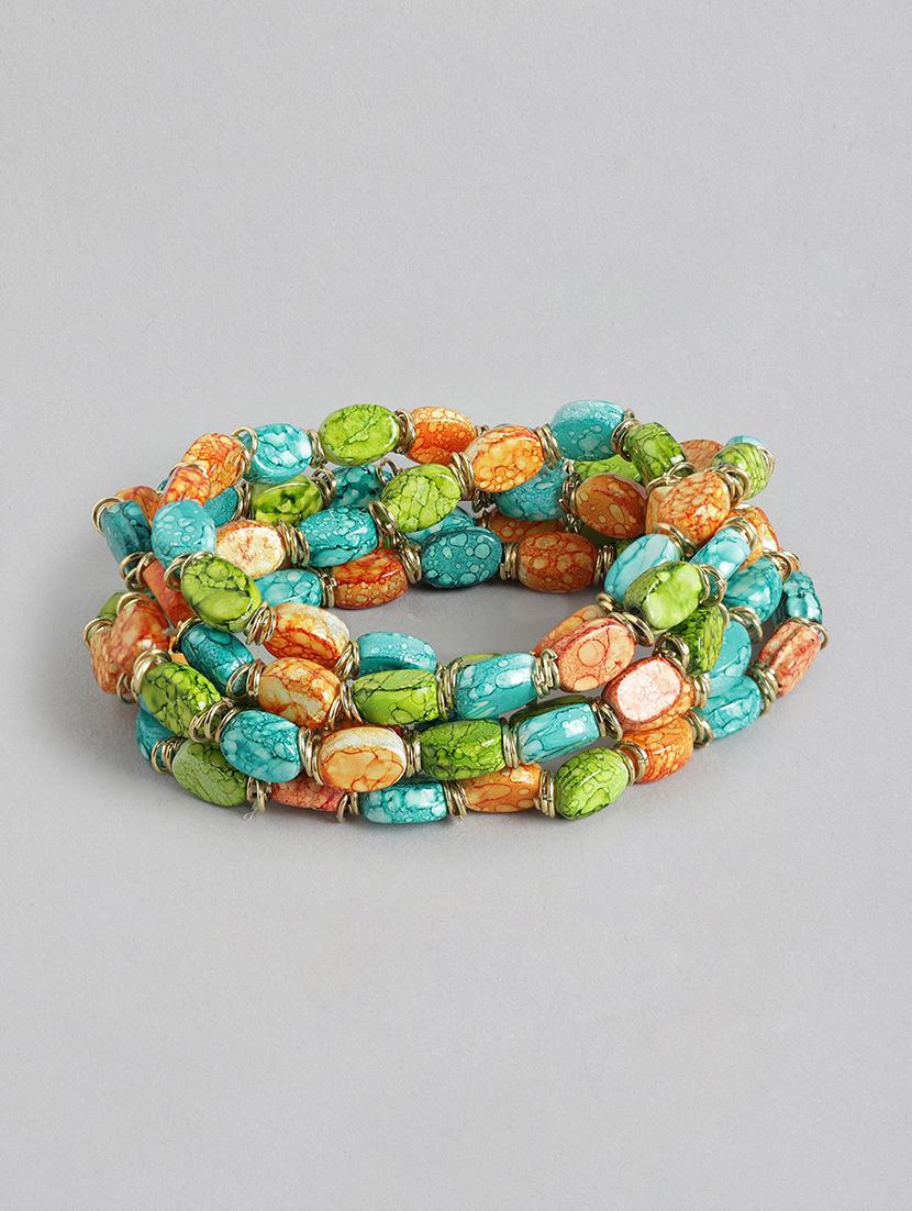 multi colored metal bangle bracelet - 21341481 - Standard Image - 2