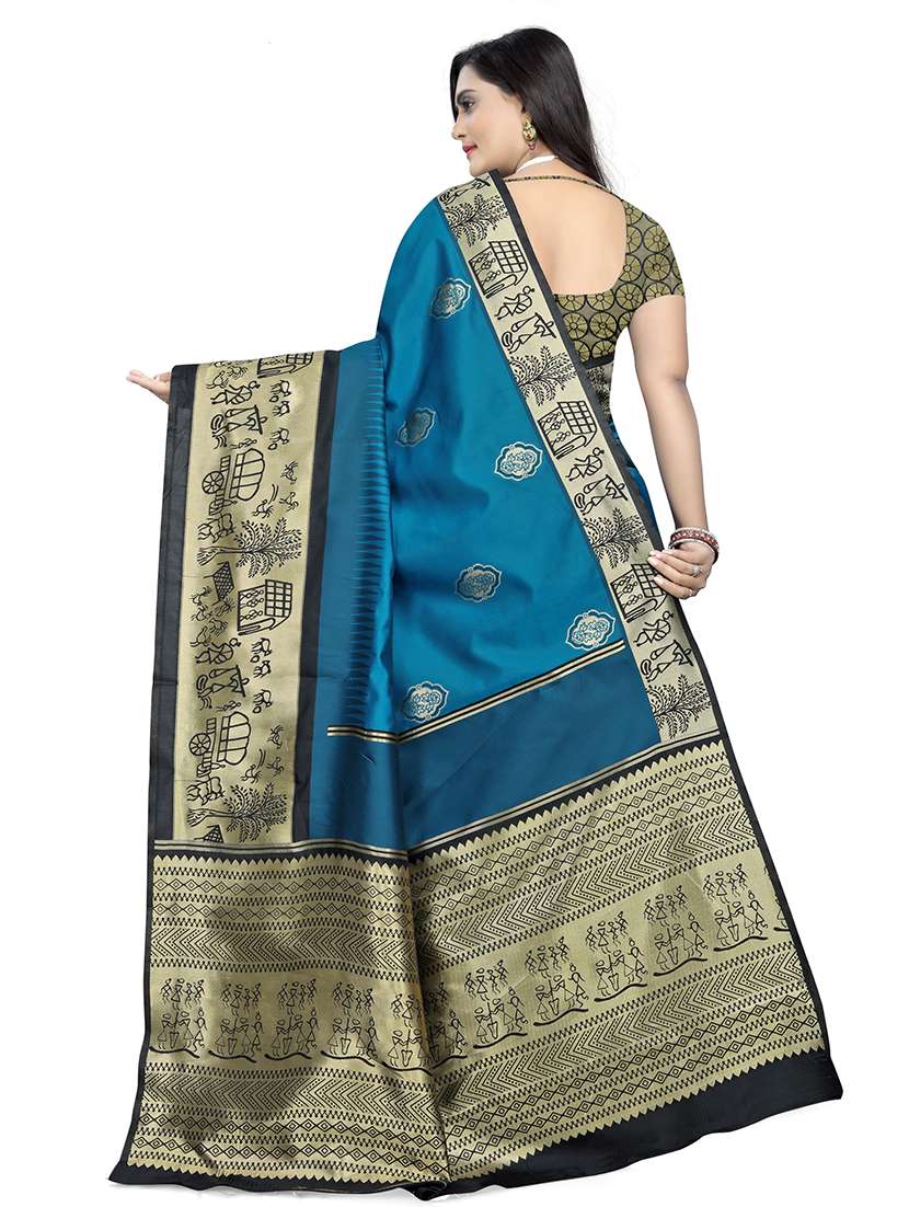 women self design bordered saree with blouse - 21341589 - Standard Image - 2
