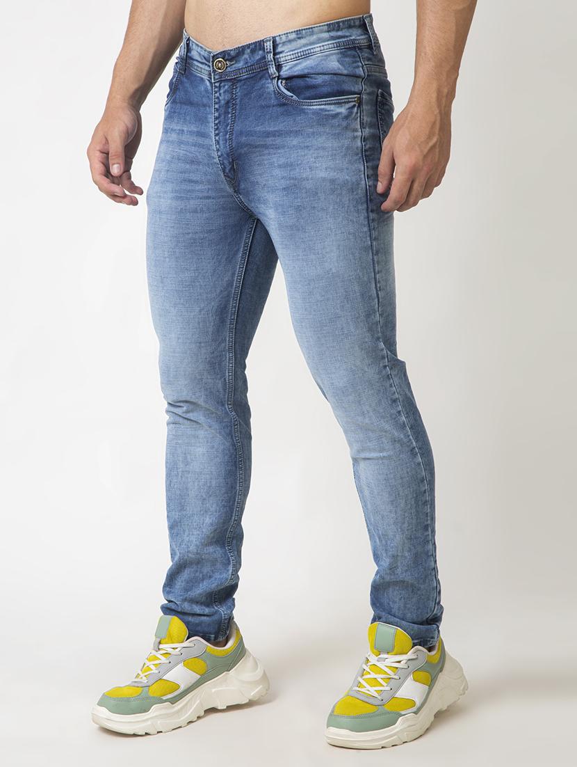 men mid rise plain slim fit jeans - 21341625 - Standard Image - 2