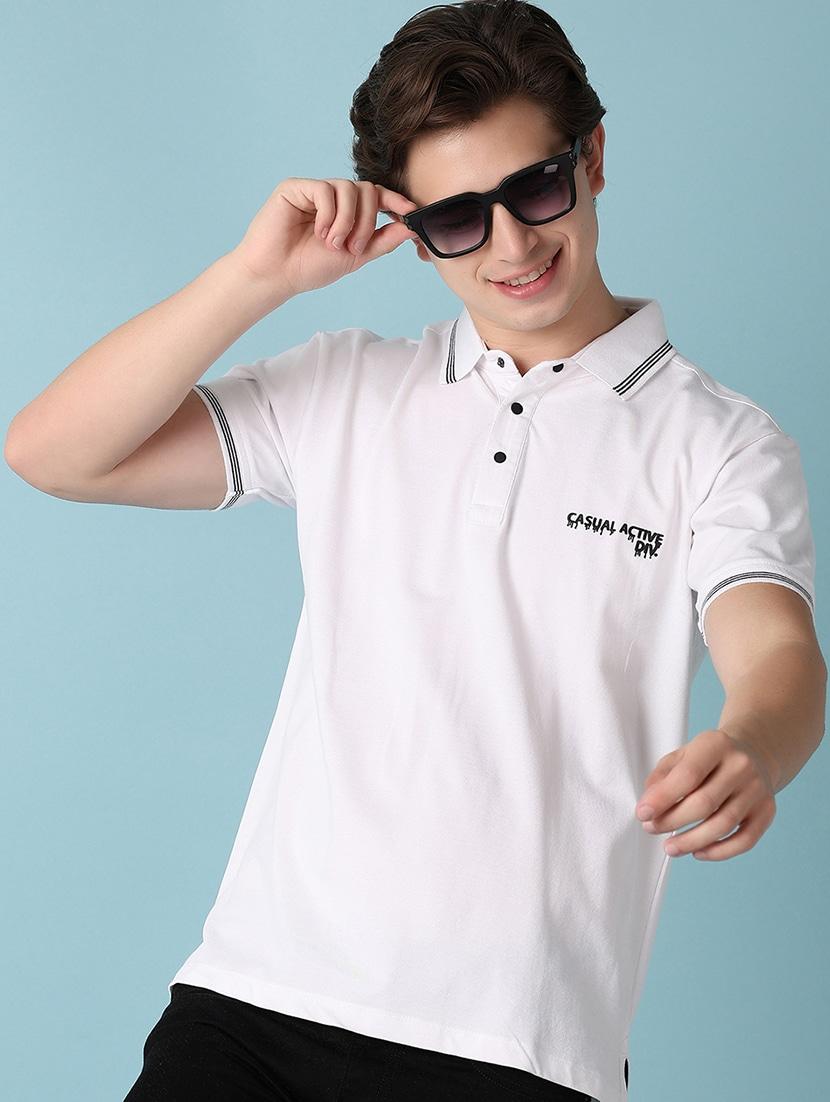 men back print short sleeves polo t-shirt - 21341737 - Standard Image - 2